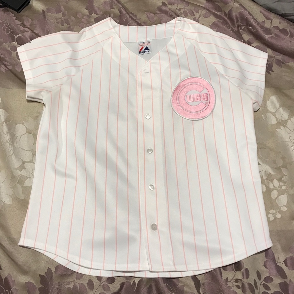 Chicago Cubs ladies pink mlb baseball jersey
